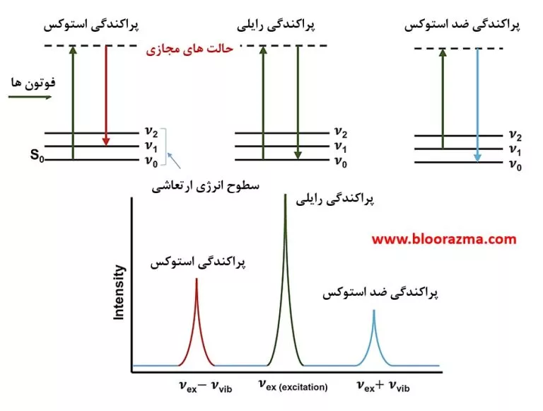 شیفت پراکندگی های استوکس و ضد استوکس در طیف سنجی رامان